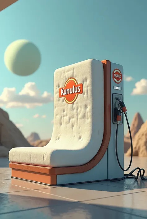 Give me the image of a gas pump that looks like a mattress and the mattress must be a Kumulus brand  . DONT PLAY KUMOLUS FOR ME
