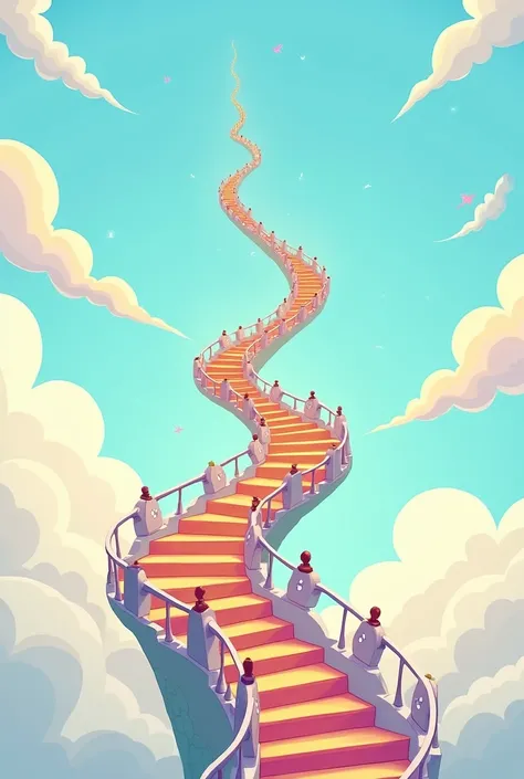 Make some animated, cartoon-like stairs to the sky