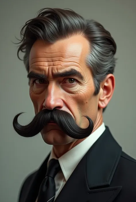 une longue moustache