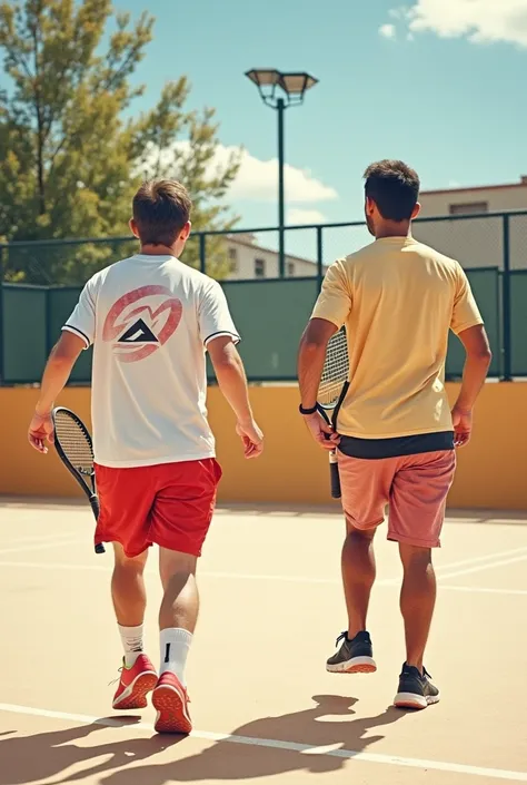 Affiche de padel beige pour attirer des participants avec un terrain de padel 