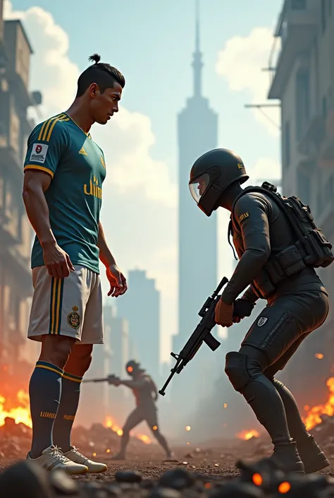 Cristiano Ronaldo VS Free fire Character 