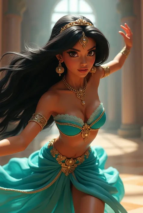  Dazzling Princess Jasmine, 8k photo, in action,  photo.