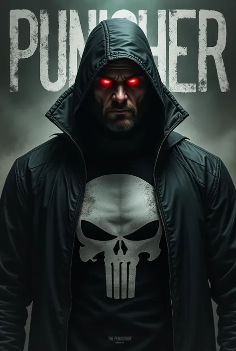 Have a scary PUNISHER avatar with punisher written in the background
A scary PUNISHER logo with the word Punisher in the background