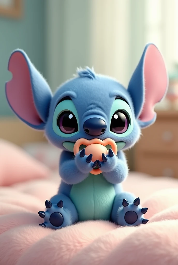 Stitch boy with a pacifier 