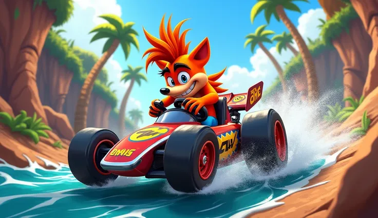 Clash bandicoot explosive car race