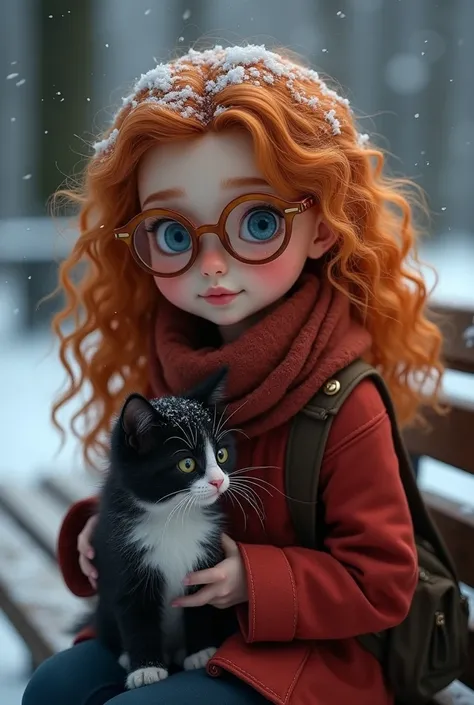 ultra-realistic, photorealistic, dramatic scene, shadow, global-illumination, solo, UHD, best quality, highest icon), photo realistic:1.5, 1woman, Hyper realistic British girl with curly long very light orange peach hair, big blue doe eyes, cute button nos...