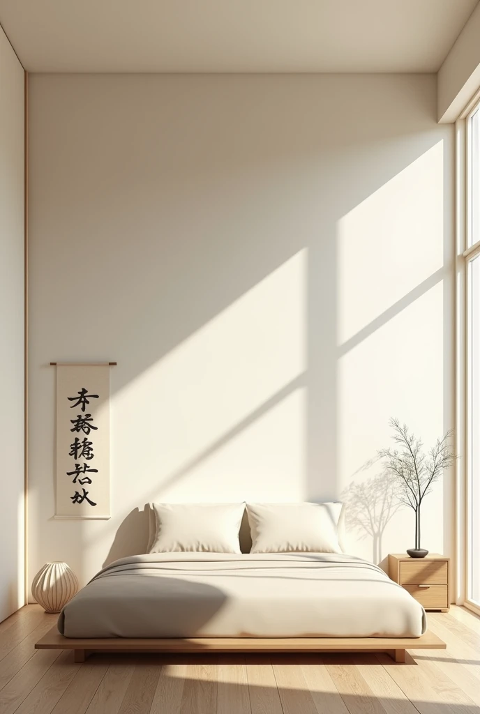 Japanese minimalist bedroom room