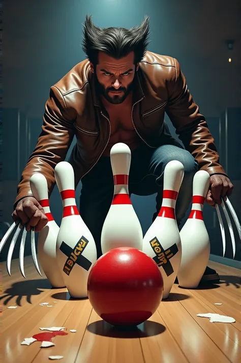 Wolverine bowling pins 