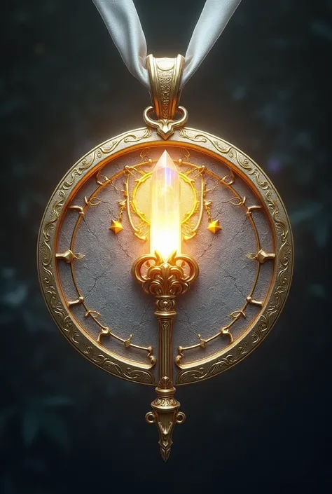 Prompt for the White Mages’ Medal:

"A magical medal with a unique design, crafted from radiant silver with a soft golden shimmer. The edge is smooth and polished, highlighting its elegant simplicity. At the center of the medal, a mystical staff is engrave...