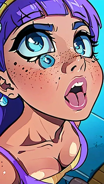 (((Shantae))), an attractive sexy beautiful Arabian girl, ((long wavy purple hair)), (((blue eyes))),
pink crop top with a gold line, long transparent shirt, long red wide pants with a gold heel

 (((lesbian))), 
(((detailed eyes))), (((detailed face))), (...