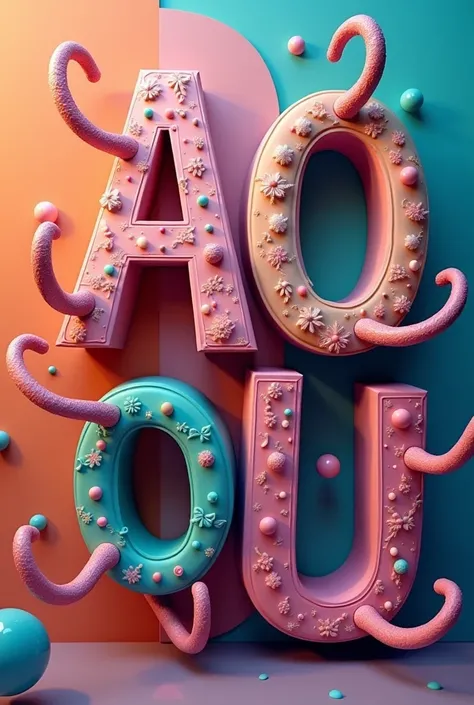 Vowel letters with hooks to attract more people 