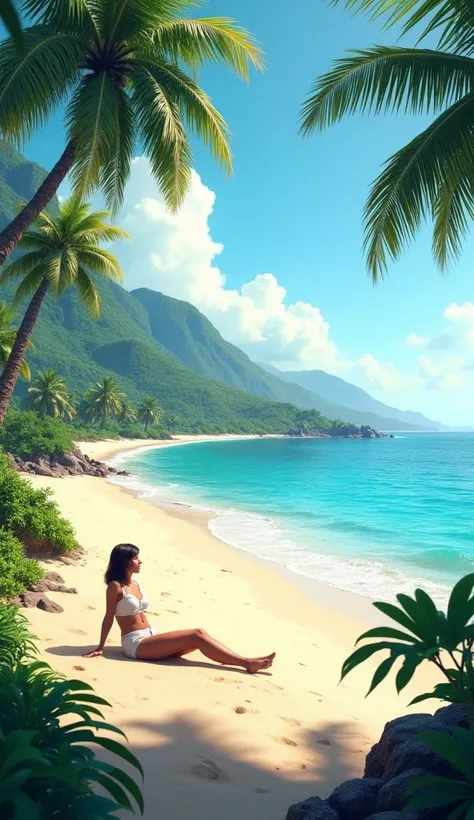 (photorealism:1.2) beach, relaxing landscape 