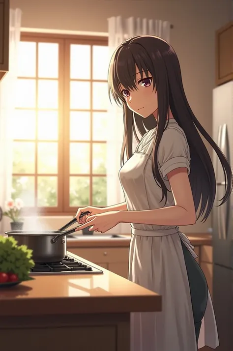 Ruri Kurosaki cooking 