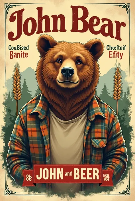 A beer label that says John Bear