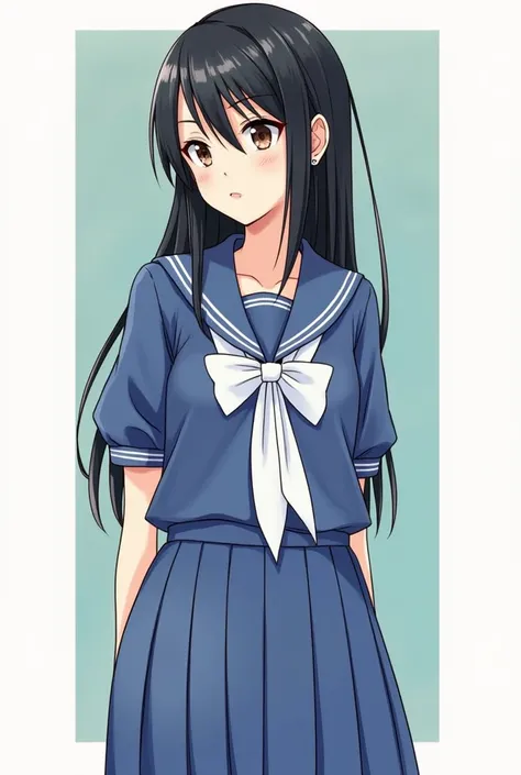 zakuro takashima from subarashiki hibi with the kita high uniform and manga style