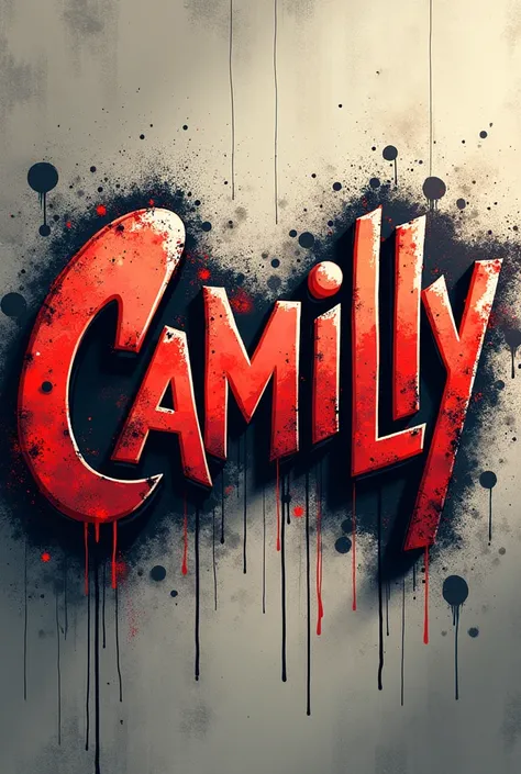 the name "camilly" In letters from Graffiti na Fonte "bomb"