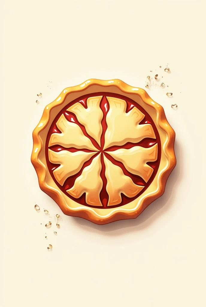 Logo of a round pie with a space to place a text 