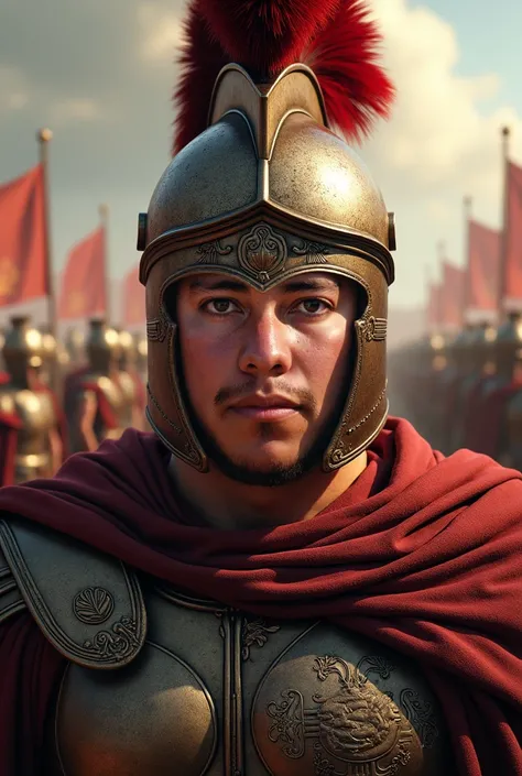 My face as a Roman soldier