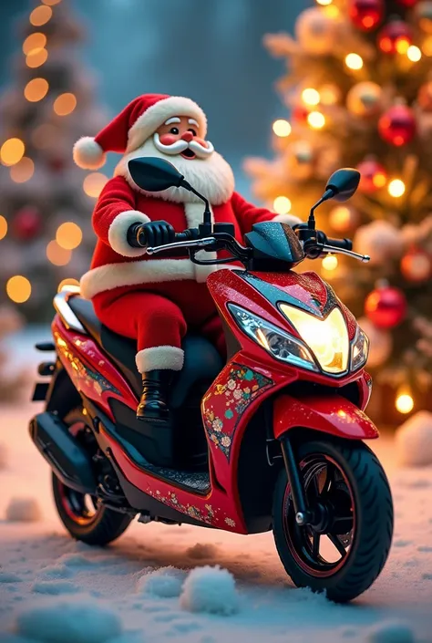 Honda Navi Christmas party motorcycle 
