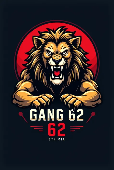  A logo for a class from the PMPE training course, Gang 62 ,  from the 6th CIA ,  the logo must represent strength , courage, honor and to be imposing ,  the gang and the CIA must go in the image ,  the mascot is a lion .  Forgot to put the number of the g...