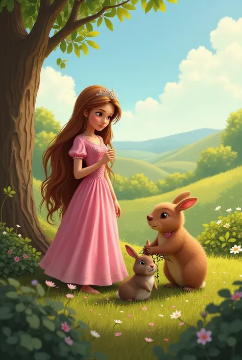   One morning ,  the princess played with Alexa his Capibara plush toy when I heard a scream .  It was a little rabbit trapped in a thorny bush . “We are going to help you! !”,  said Alexa decisively with her Capybara .  Alexa used a branch to remove the t...