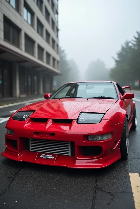 Body kit for Nissan 200sx 96 in red color automatic that looks robust 
