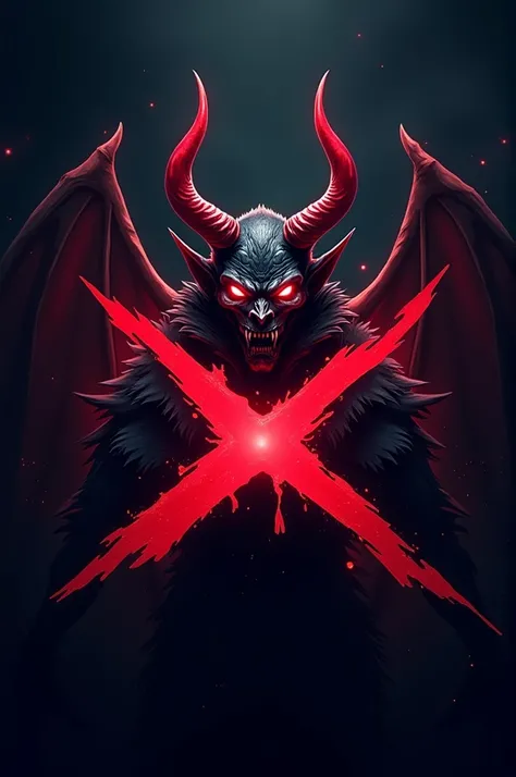 You have a competitive gaming logo with a devil behind the name and the name is ANONYMOX with the biggest X. 