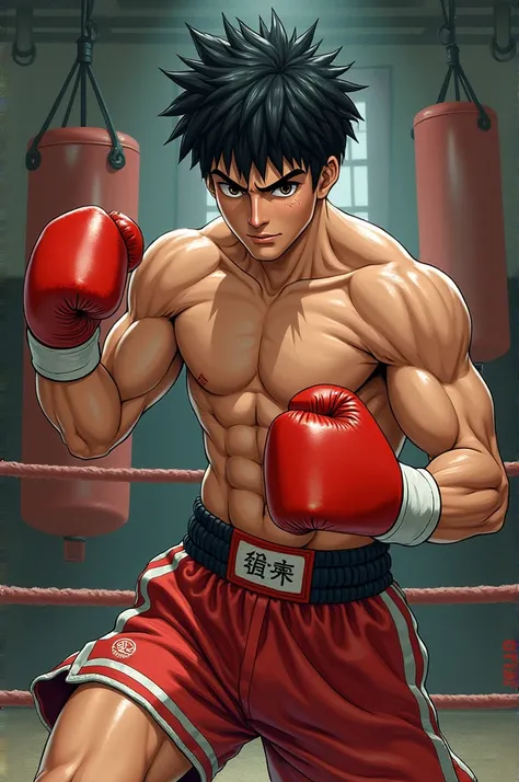 Japanese male boxer inspired by the Hajime no Ippo anime