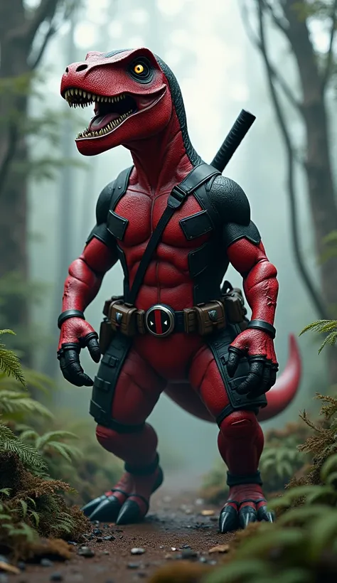 Deadpool like a dinosaur 