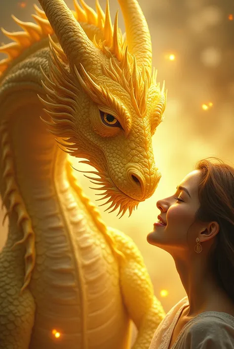 sacred connection multidimensional yellow dragon healing with loving gaze
