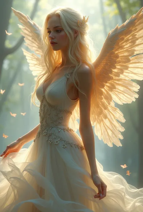 Beautiful girl with wings