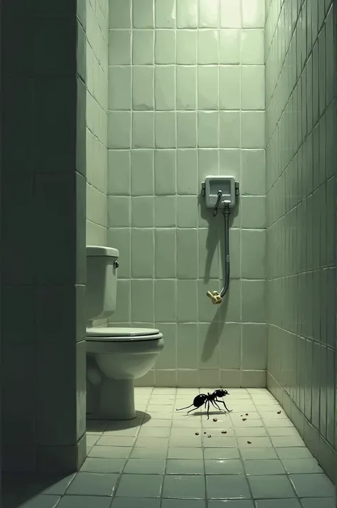 Ant falling in the bathroom fading