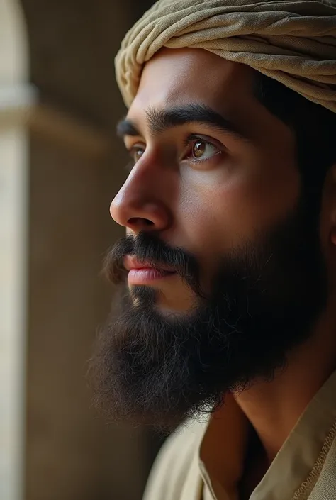 Islamic scholar beautiful boy small beard