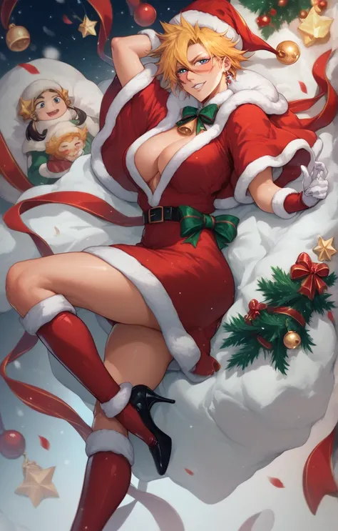 Toshiro Hitsugaya Bleach dressed as Santa Claus  