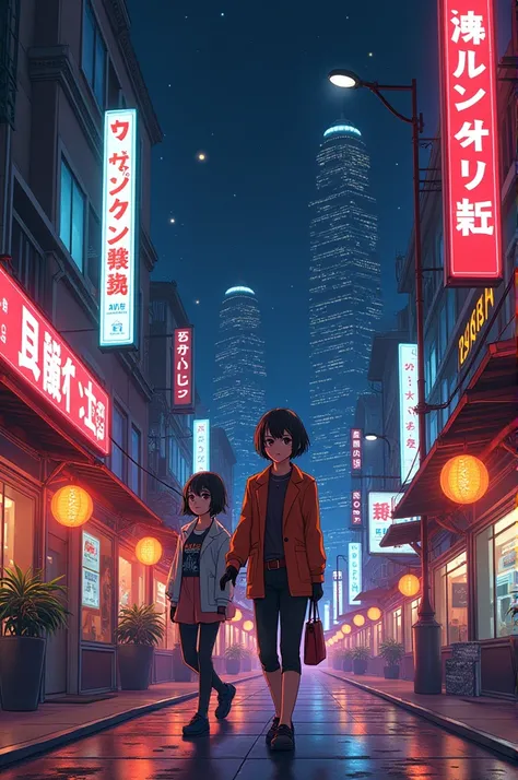  Japanese Retro Style Illustrations between the 1980s and 2000s,  Glowing Neon Signs ,  Retro Costumes ,  City Night Scenes ,  Warm Hues ,  Interesting Composition and Details , Strong Sensibility 