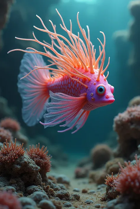 coral: A fish that represents the seas affected by pollution.
