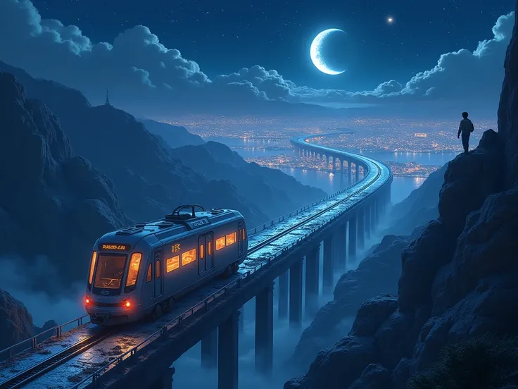 (Birds-eye view:2.5） (A distant view:1.5） Night on the Galactic Railway, Giovanni is a boy who sets out on a journey in search of his best friend, Campanella, On the night of the Star Festival,The galactic station where Giovanni landed is (futuristic:1.5） ...