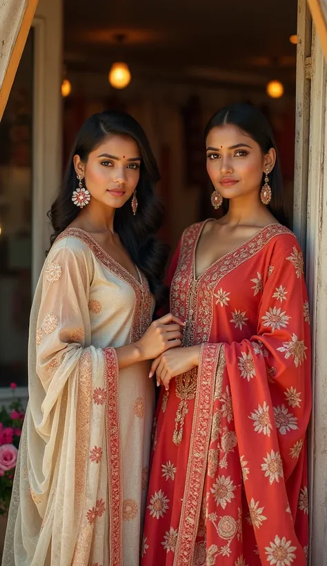 "Create a captivating advertisement for PRETTY LOOKZ, a boutique offering stunning traditional CHURIDHAR for women. Highlight the stores  collection, emphasizing elegance, style, and affordability."