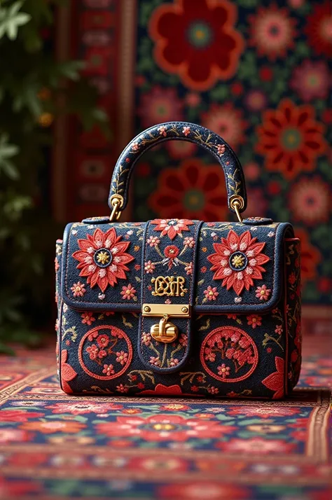 Lady Diors famous bag inspired by the art of Iranian velvet weaving.