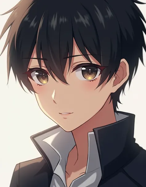 a close up of a person wearing a jacket, male anime character, male ulzzang, cai xukun, male anime style, stunning anime face portrait, high detailed face anime, beautiful anime portrait, realistic anime artstyle, semirealistic anime style, realistic anime...