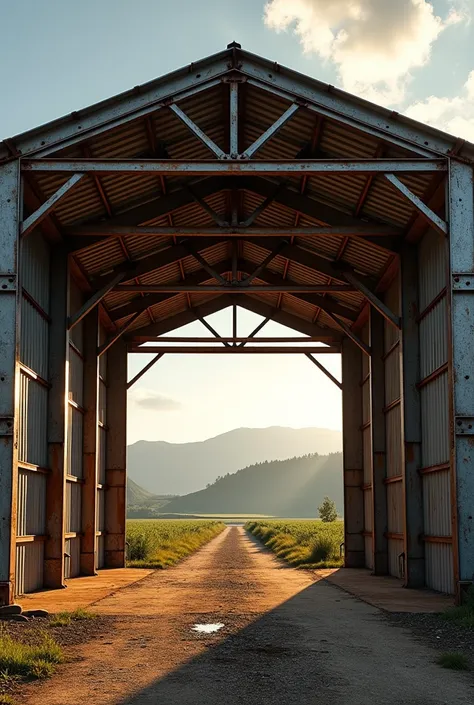 METAL FRAME SHEDS WITH TRUSSES 