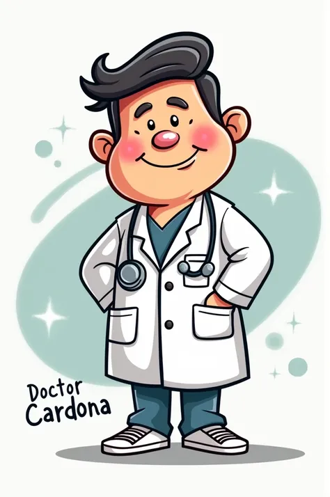  An image of a doctor in cartoon style that reads "Doctor Cardona "