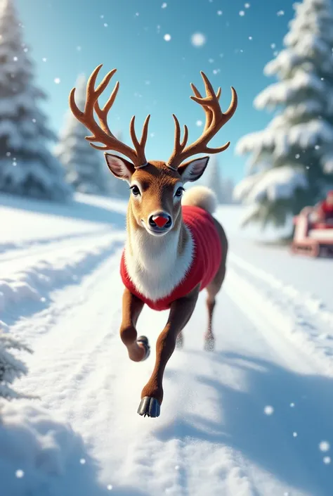 Rudolph is running forward, and the view from above sucks