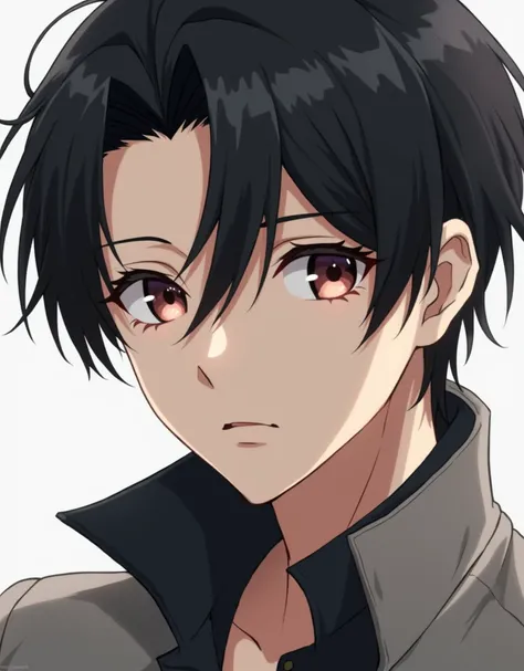 a close up of a person wearing a jacket, male anime character, male ulzzang, cai xukun, male anime style, stunning anime face portrait, high detailed face anime, beautiful anime portrait, realistic anime artstyle, semirealistic anime style, realistic anime...