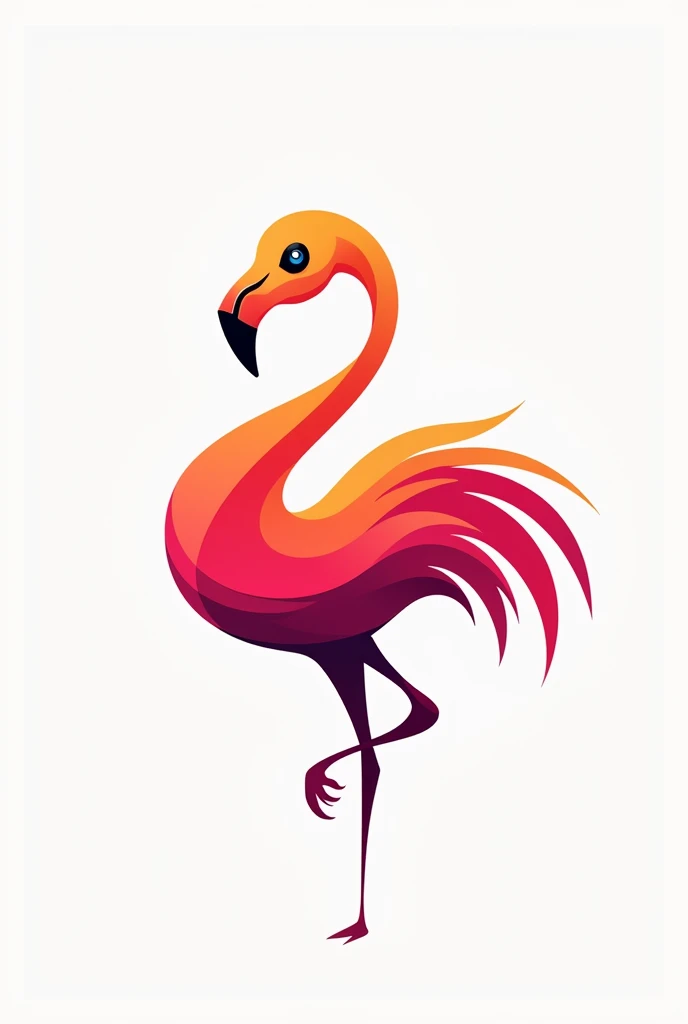  Create a logo for an arts company called "Caminhos da Arte " Well colored with an abstract flamingo