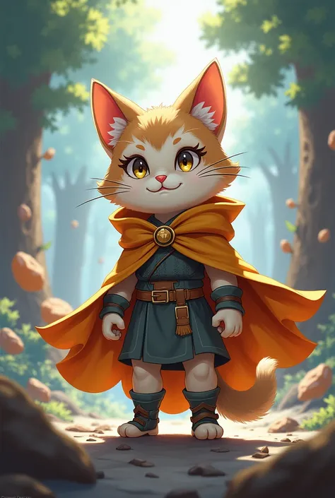 The strongest tamer, but the strong and stubborn powder character, Boxulboksul, has cat ears and is wearing a cute cape in the shape of a person.