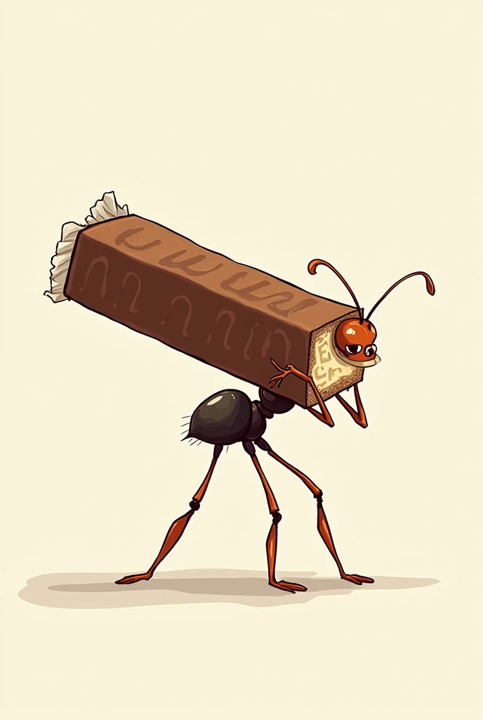 Beat the simple ish illustration of ant with candy bar