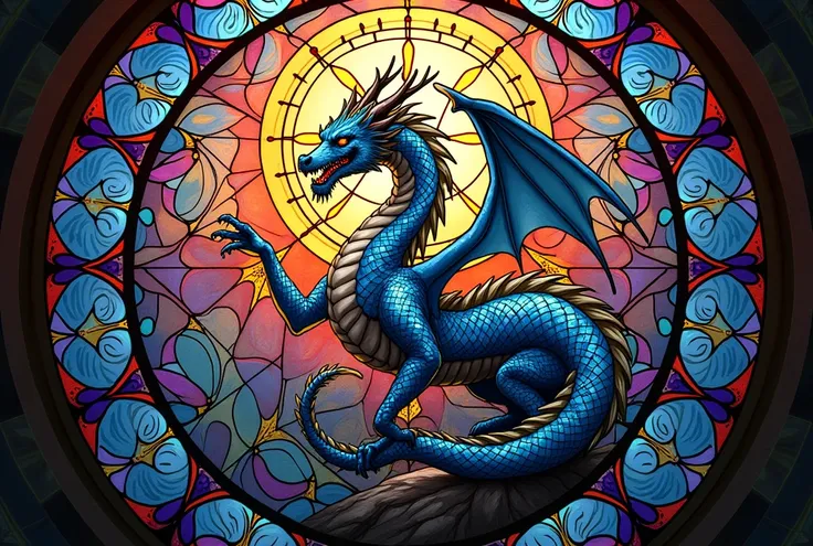  stained glass　 dragon