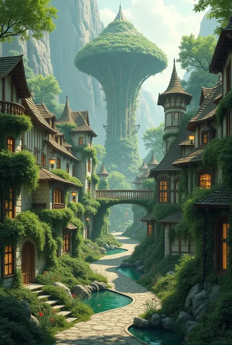 Viridalis is a picturesque city that feels like it grew naturally rather than being built. The buildings are quaint and human-like, constructed of white stone and wood, with moss and ivy draping their walls. Every home has a small garden bursting with herb...