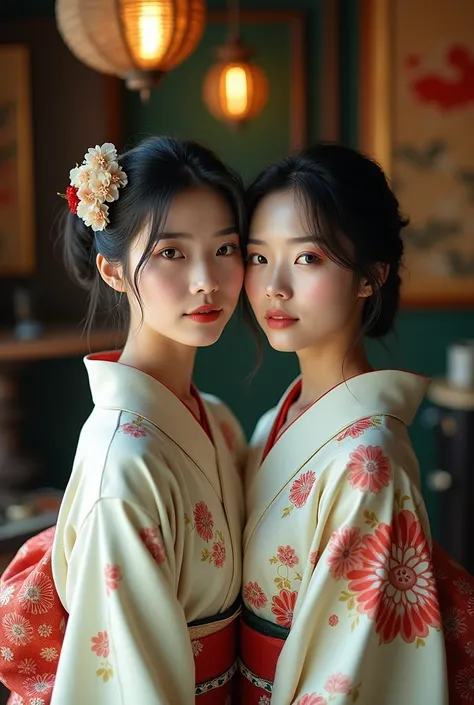  Japanese Beauties 、Portrait taken in a twins camera studio